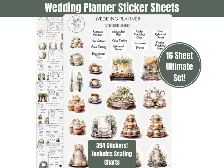 Ultimate Wedding Planner Sticker Set: Elegant Wedding Planner Stickers