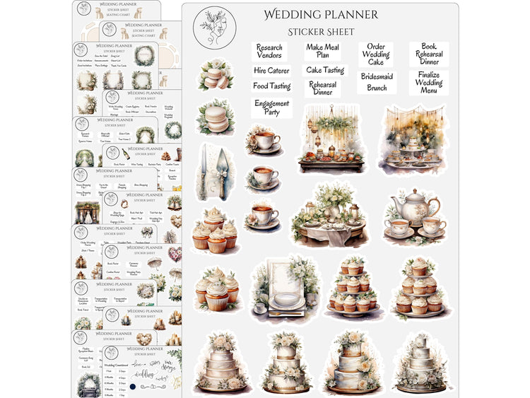 Ultimate Wedding Planner Sticker Set: Elegant Wedding Planner Stickers