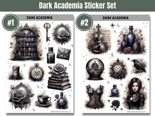 Dark Academia Victorian Gothic Grunge Aesthetic 4 Sheet Set