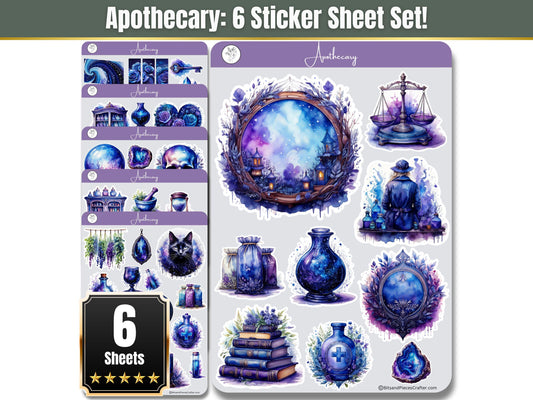 Apothecary Sticker Sheet Set of 6