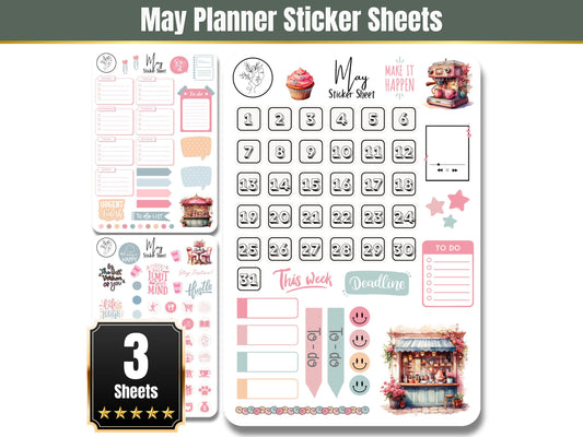 May Planner Sticker Sheets