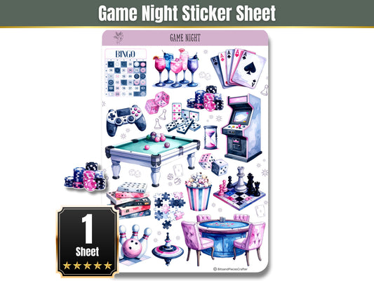 Game Night Sticker Sheet