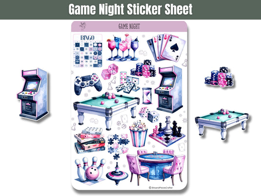 Game Night Sticker Sheet