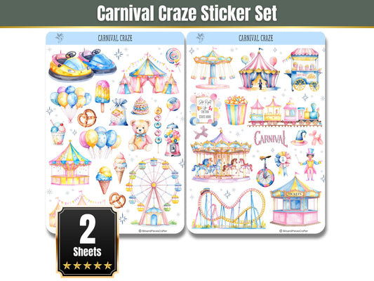 Carnival Craze Sticker Sheets Set of 2