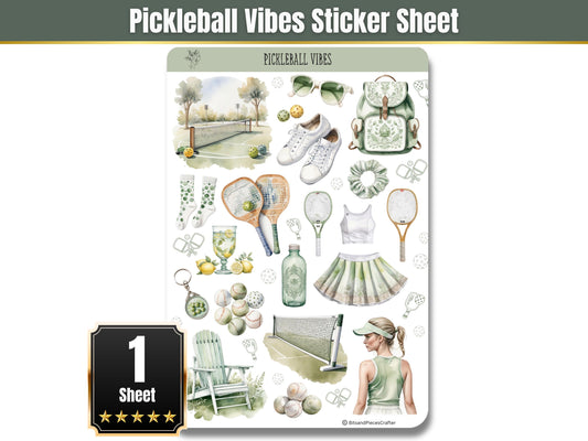 Pickleball Sticker Sheet