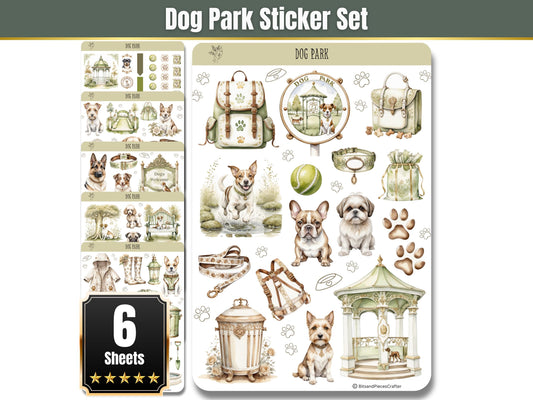 Dog Park Sticker Sheets Set of 6