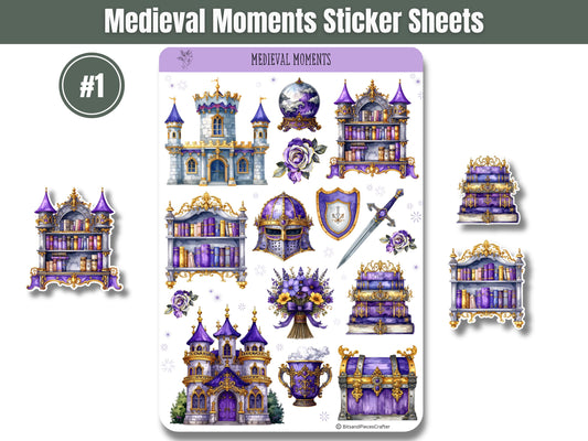 Medieval Moments Sticker Sheets Set of 6