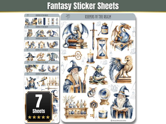 Fantasy Keepers of the Realm Bookish Sticker Sheets